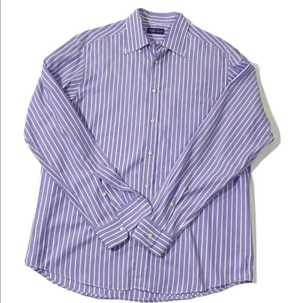 Ralph Lauren Purple Label Vertical Striped Size Lg